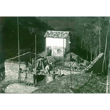 Cimitero di Pagliaro durante la fase di ampliamento 1948