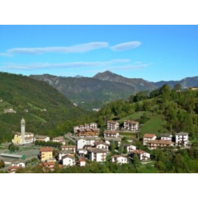 Vista di Rigosa con la chiesa